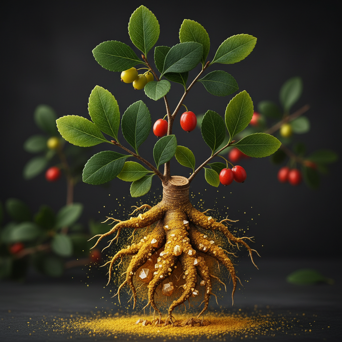 Berberine -
A plant alkaloid from Berberis, chosen for glucose balance and metabolic wellness.