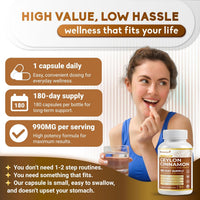 Ultra Ceylon Cinnamon - 13-In-1 with Berberine, Apple Cider Vinegar, Turmeric, Bitter Melon - Max Absorption - Made in USA - 180 Capsules - Non-Gmo, Gluten-Free, Lab Tested