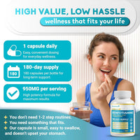 Ultra Benfotiamine - 13-In-1 with Alpha Lipoic Acid, Vitamin B12, Coq10, Rhodiola - Max Absorption -180 Capsules - Made in USA - Non-Gmo, Gluten-Free, Lab Tested