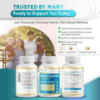 Ultra Benfotiamine - 13-In-1 with Alpha Lipoic Acid, Vitamin B12, Coq10, Rhodiola - Max Absorption -180 Capsules - Made in USA - Non-Gmo, Gluten-Free, Lab Tested