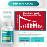 Ultra NAC - 12-In-1 with Milk Thistle, Grape Seed, Quercetin, Turmeric – Max Absorption - Non-Gmo, Gluten-Free, Lab Tested - Made in USA (180 Count (Pack of 1))