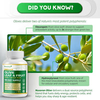 Premium Olive Leaf & Fruit - 13-In-1 with Rutin, Grape Seed, Astaxanthin, PQQ - Max Absorption - 150 Capsules - Made in the USA - Non-Gmo, Gluten-Free, Lab Tested