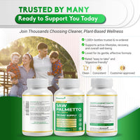 Ultra Saw Palmetto - 13-In-1 with DIM, Nettle, Pumpkin Seed, Collagen, Vitex - Max Absorption - Made in USA - 150 Capsules - Non-Gmo, Gluten-Free, Lab Tested