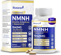 Ultra NMNH 1542Mg - 12-In-1 with Resveratrol, Coq10, Quercetin, Rhodiola - Max Absorption - 150 Capsules - Made in USA - Non-Gmo, Gluten-Free, Lab Tested